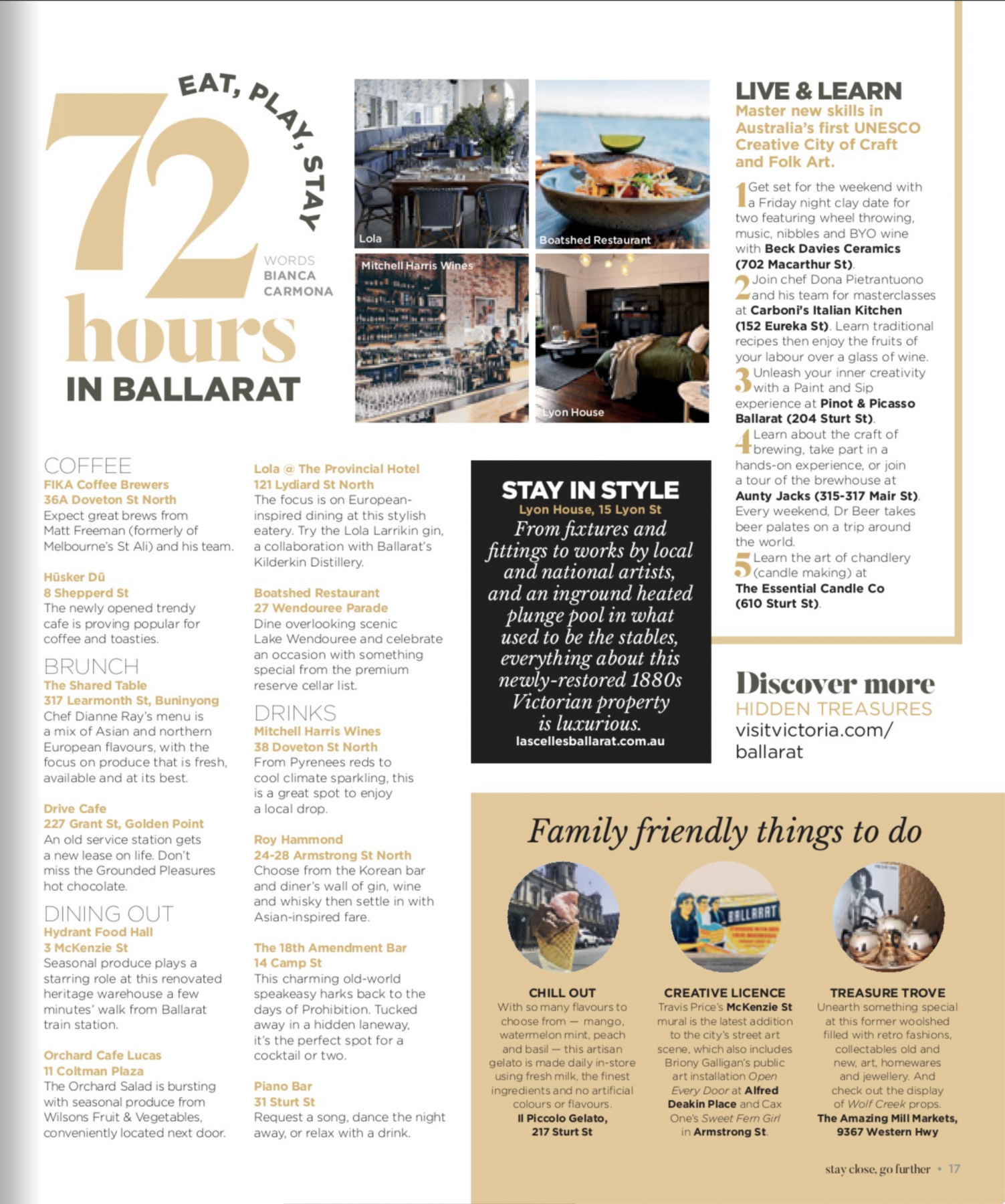 Stay 72 hours in Ballarat