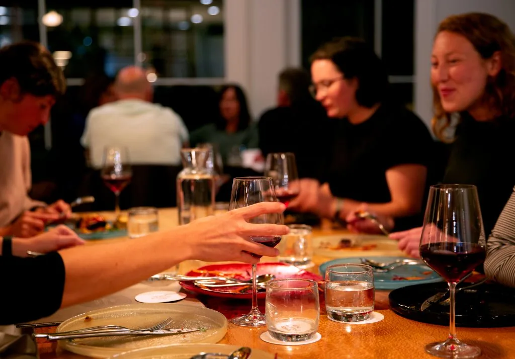 The Shared Table Guests in the resturant