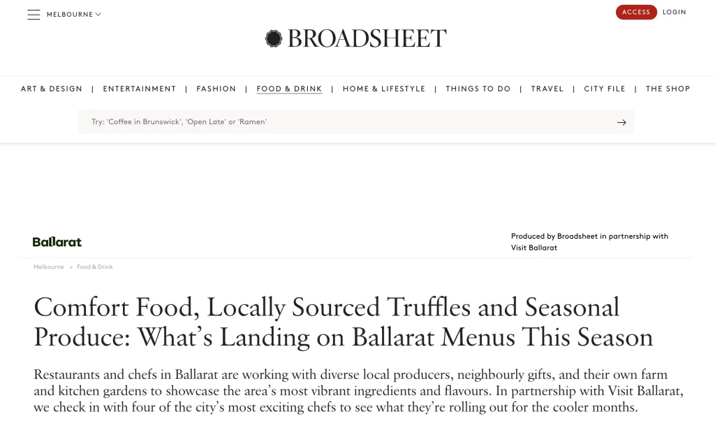 Broadsheet 13th May 2025 - Hotel Vera Ballarat