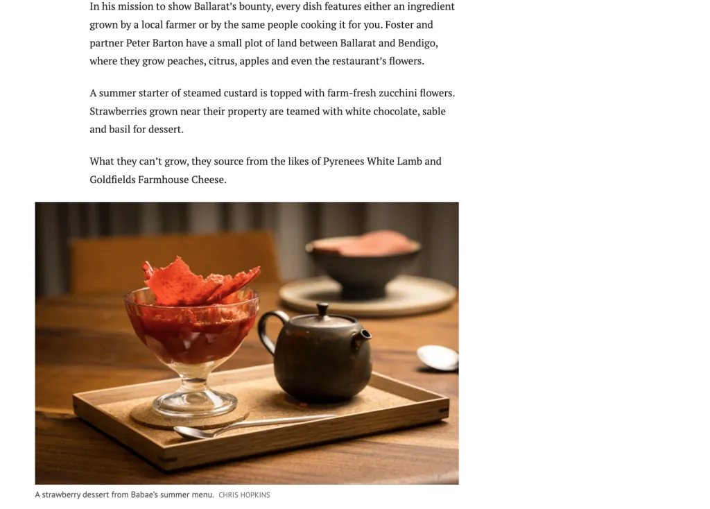 The Age: Good Food 2024 - Hotel Vera Ballarat