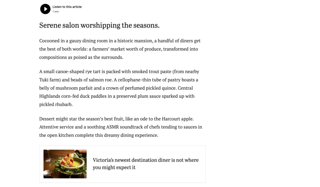 The Age: Good Food 18th November 2024